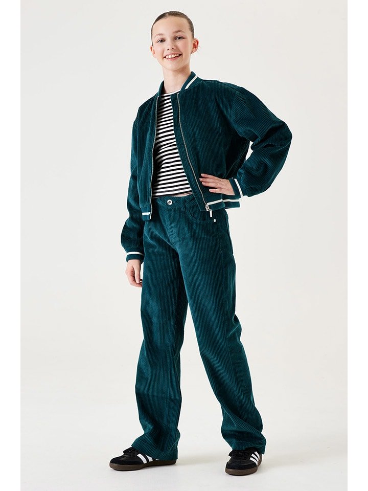 Garcia Spodnie sztruksowe w kolorze zielonym rozmiar: 158