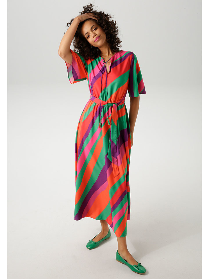 Aniston Sukienka w kolorze zielono-czerwono-fioletowym rozmiar: 44