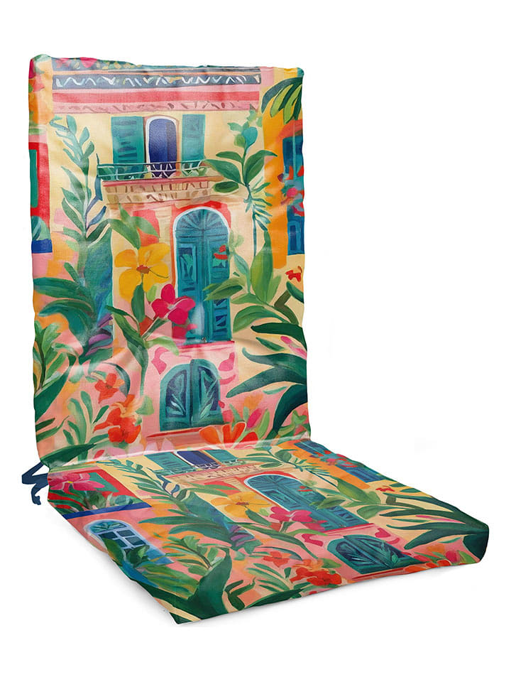 Madre Selva Poduszka w kolorze pomarańczowo-żółto-zielonym na krzesło - 105 x 45 cm rozmiar: onesize