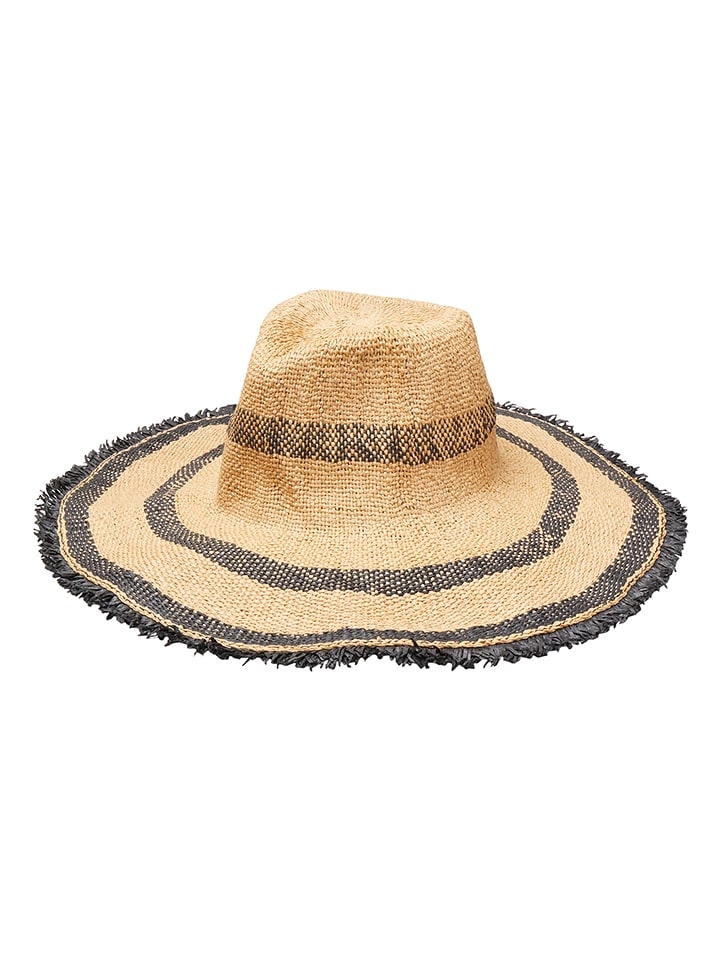 Becksöndergaard Kapelusz w kolorze beżowo-czarnym rozmiar: onesize