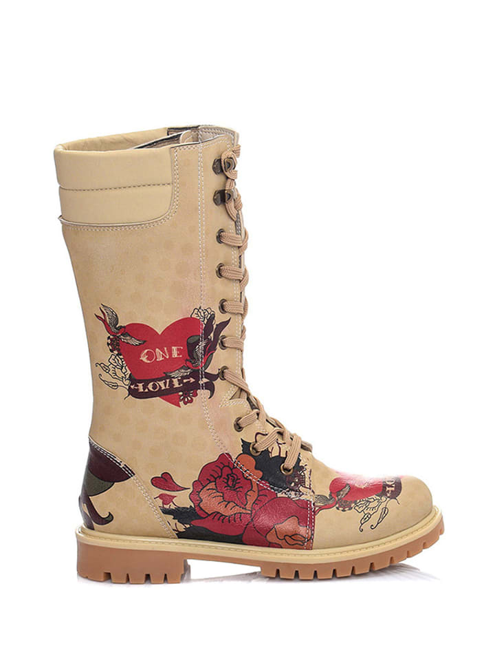 Streetfly Trzewiki w kolorze beżowym ze wzorem rozmiar: 40