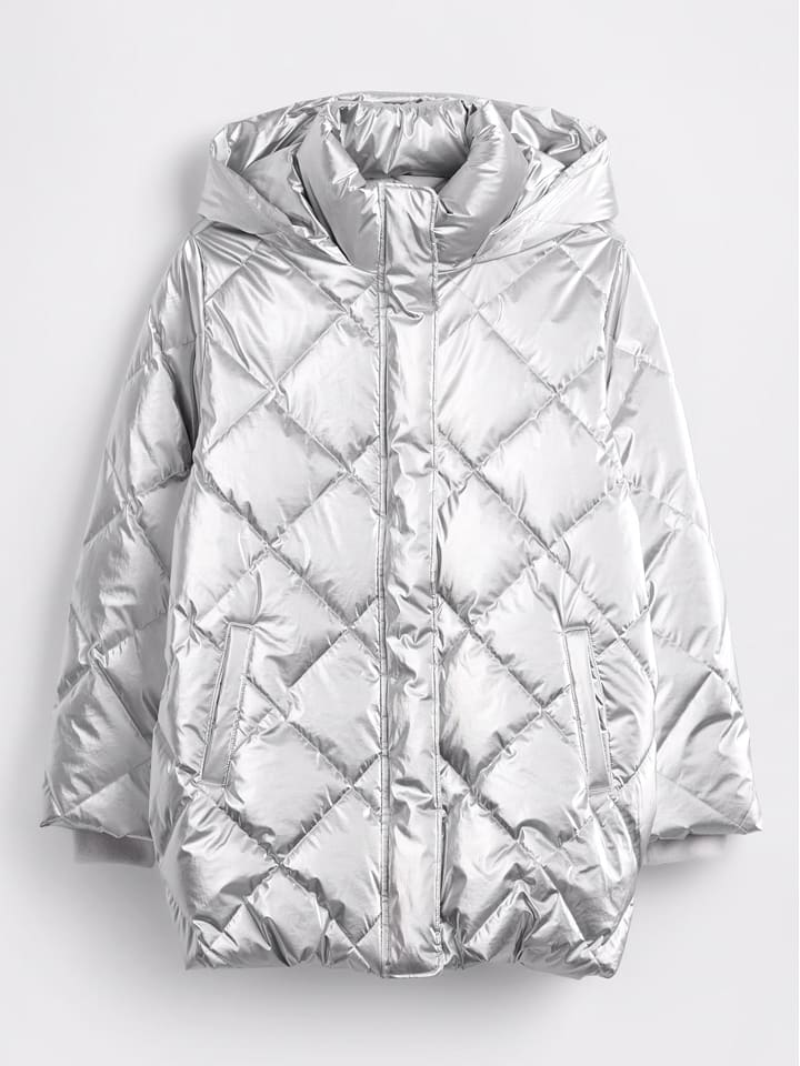 GAP Płaszcz pikowany w kolorze srebrnym rozmiar: 164/170