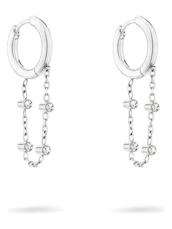 Tamaris Kolczyki-kreole ze szkłem rozmiar: onesize