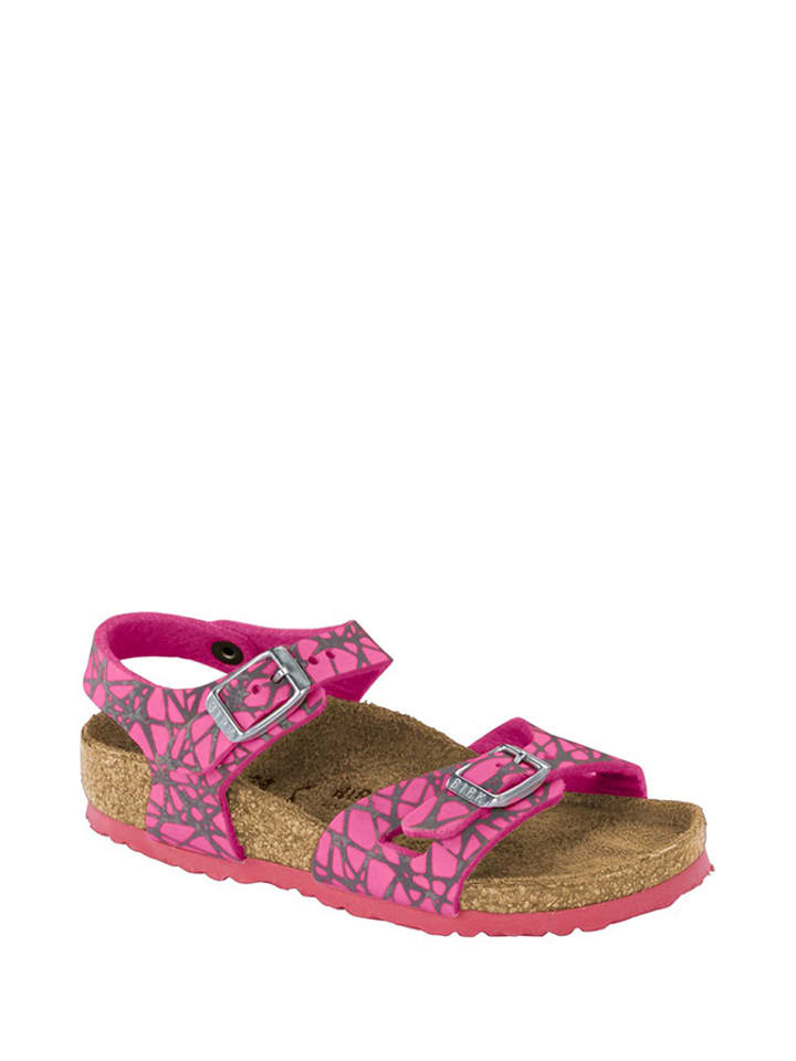 Birkenstock Sandały w kolorze różowym ze wzorem rozmiar: 29