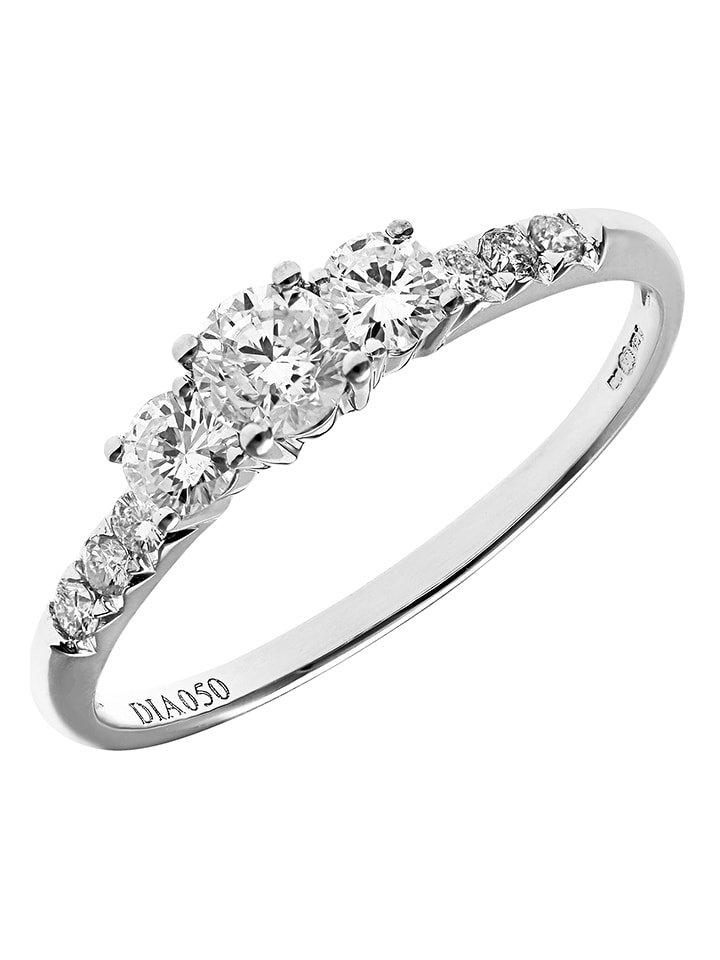 Revoni Złoty pierścionek z diamentami rozmiar: 58