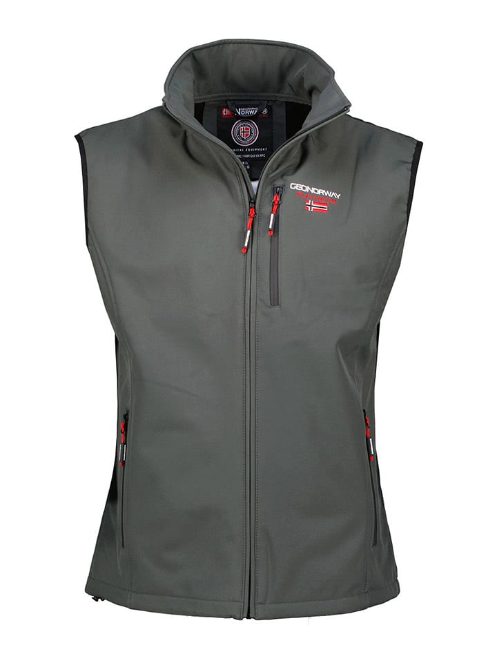 Geographical Norway Kamizelka softshellowa "Vakito" w kolorze ciemnoszarym rozmiar: onesize