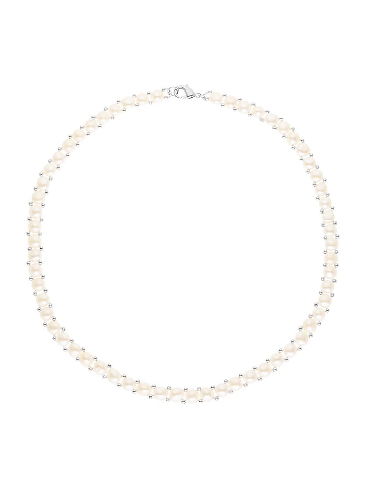 Mitzuko Naszyjnik perłowy w kolorze białym - dł. 40 cm rozmiar: onesize