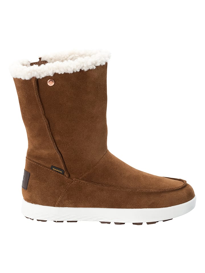 Jack Wolfskin Skórzane botki "Auckland" w kolorze karmelowym rozmiar: 39,5