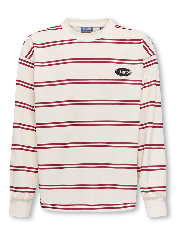 Only&Sons Bluza "Andrew" w kolorze kremowo-czerwonym rozmiar: 134/140