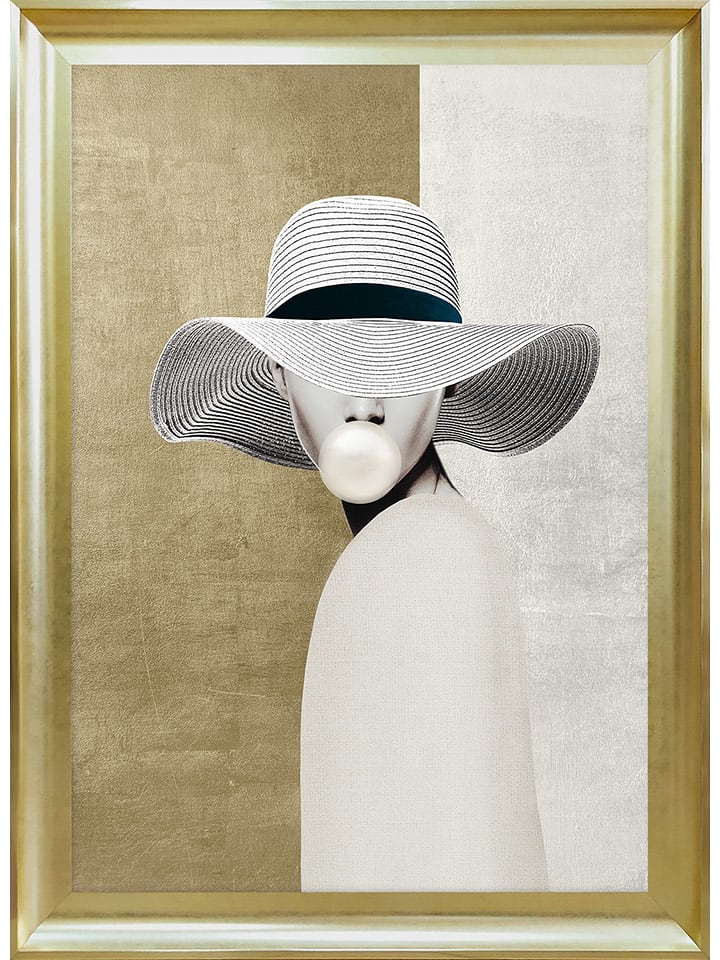 Ars Longa Druk artystyczny "Elegant woman with ballon" w ramce - 70 x 50 cm rozmiar: onesize