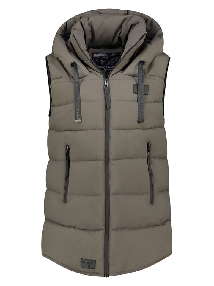 ANAPURNA Kamizelka pikowana "Dolbana" w kolorze khaki rozmiar: XL