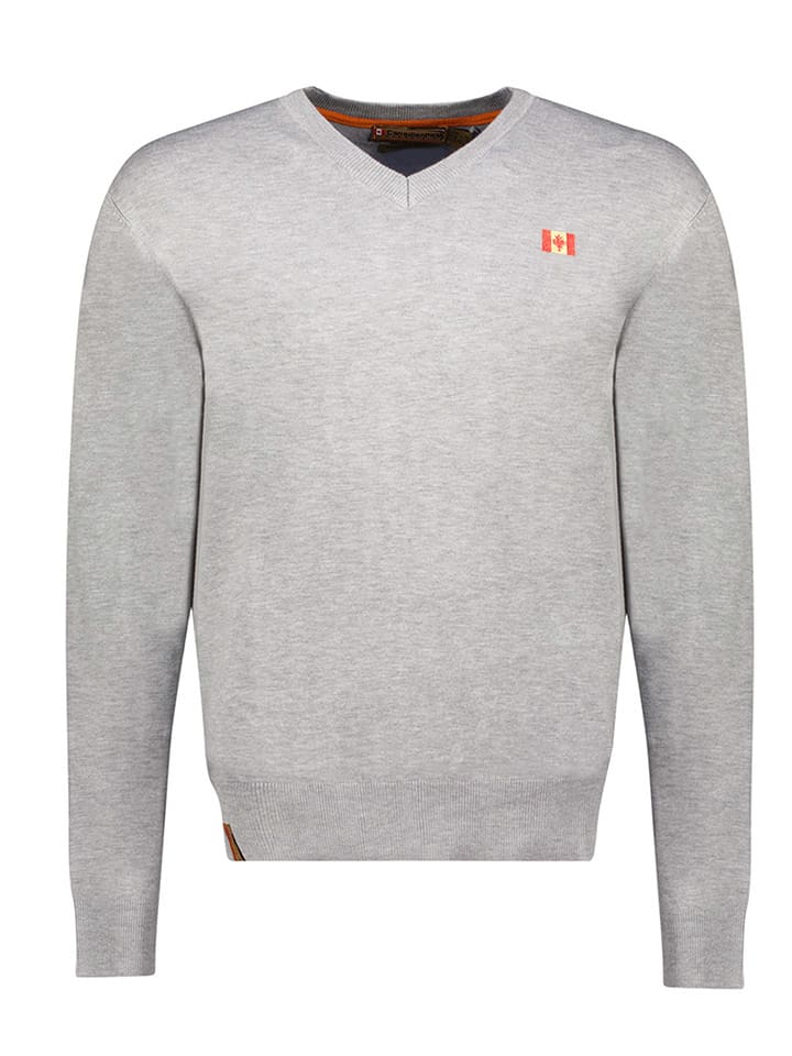 Canadian Peak Sweter "Felineak" w kolorze szarym rozmiar: L
