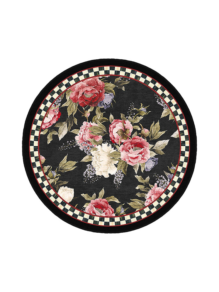 CARPET DIEM Dywan w kolorze czarno-jasnoróżowym rozmiar: 170x170 cm