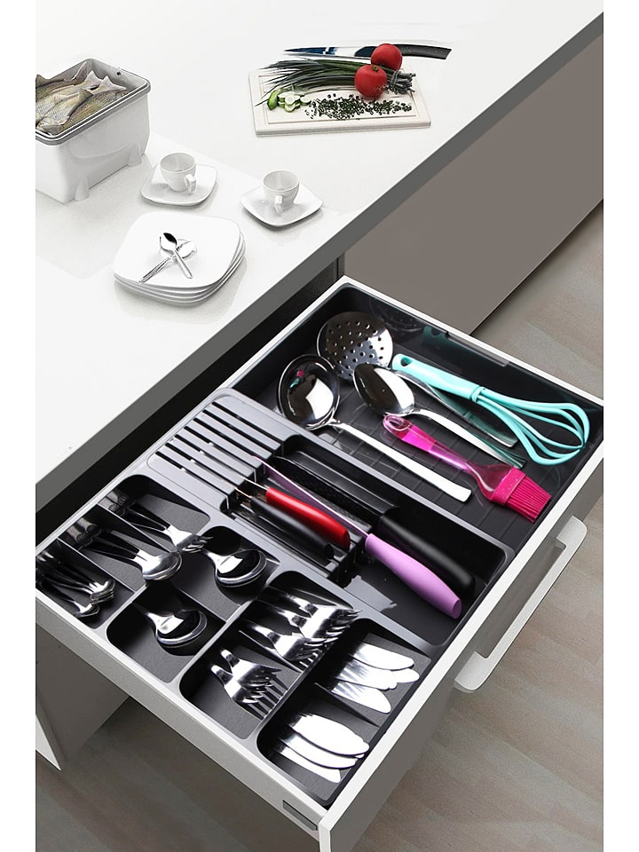 Violeta Home Organizer w kolorze szarym na sztućce - 50 x 40 cm rozmiar: onesize