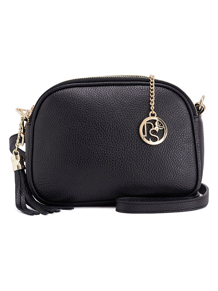 Pia Sassi Skórzana torebka "Monte Sparagio" w kolorze czarnym - 23 x 17 x 7 cm rozmiar: onesize