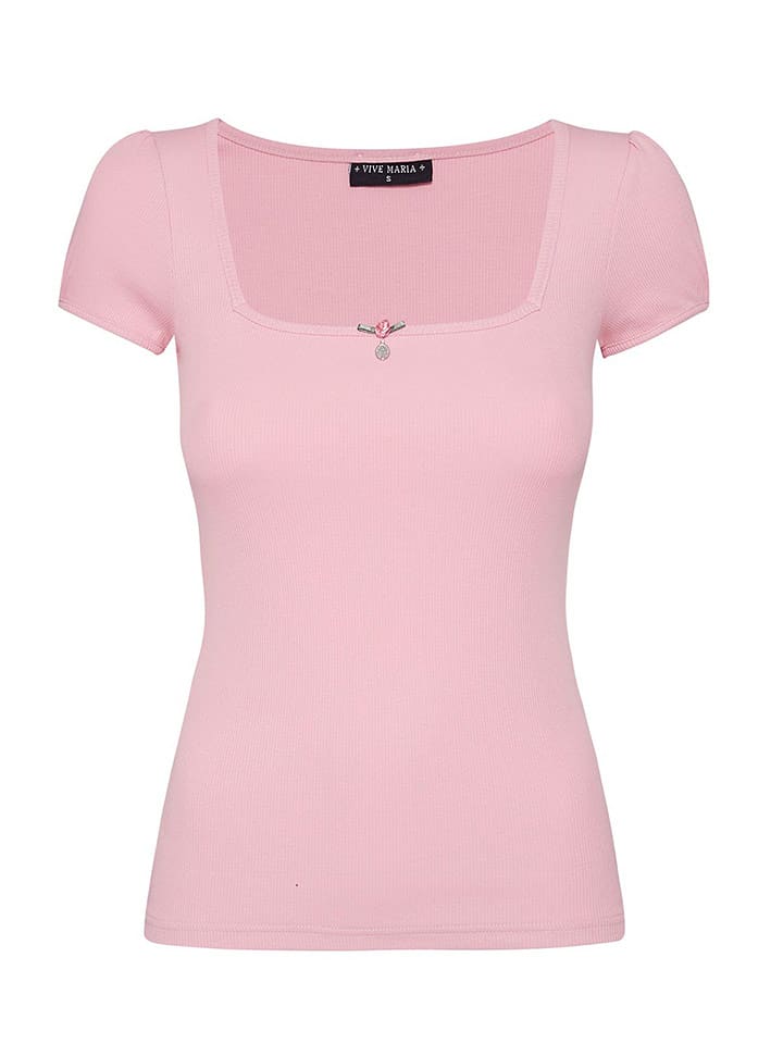Vive Maria Koszulka "Girl Rib" w kolorze jasnoróżowym rozmiar: XXL
