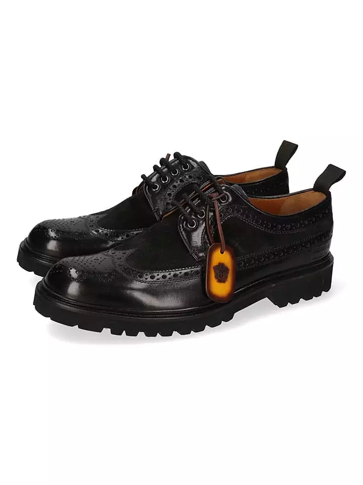 MELVIN & HAMILTON Skórzane trzewiki "Pierce 27" w kolorze czarnym rozmiar: 41