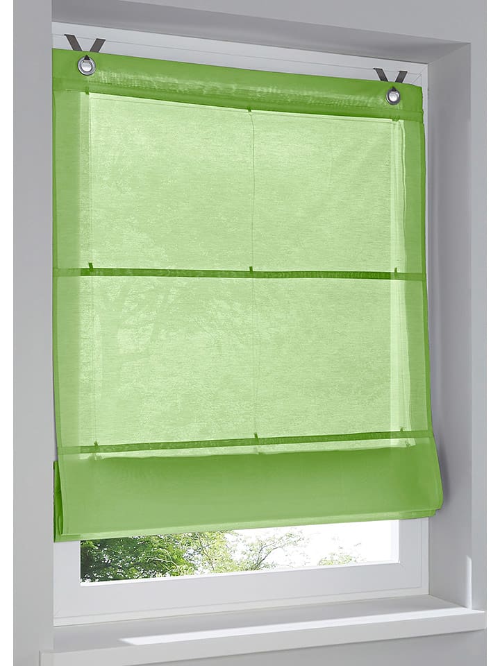 heine home Roleta rzymska w kolorze zielonym rozmiar: 140x60 cm