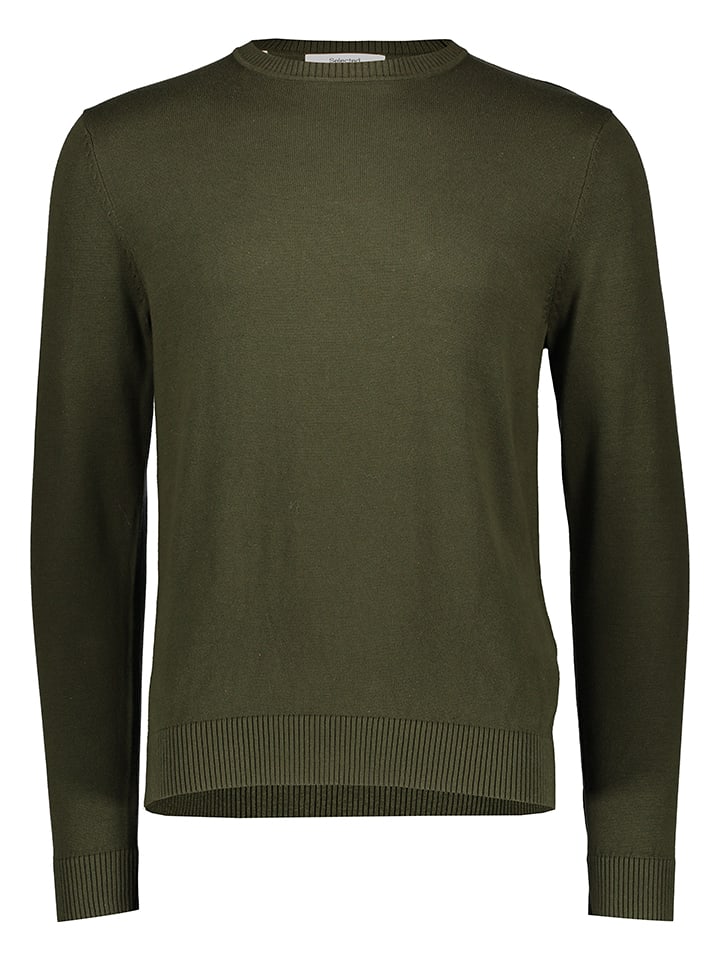 SELECTED HOMME Sweter w kolorze khaki rozmiar: L