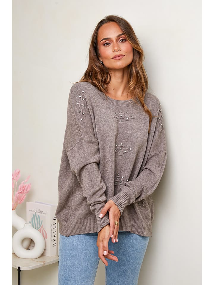 Soft Cashmere Sweter w kolorze szarobrązowym rozmiar: 38/40