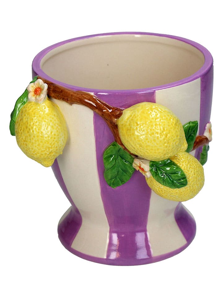 Kersten Doniczka "Lemon" w kolorze fioletowo-żółto-kremowym - wys. 14 x Ø 15 cm rozmiar: onesize