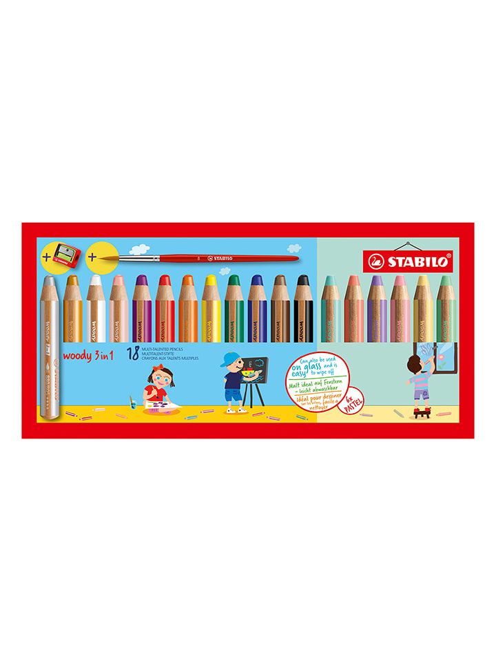 STABILO Kredki XXL (18 szt.) "Woody 3in1" rozmiar: onesize