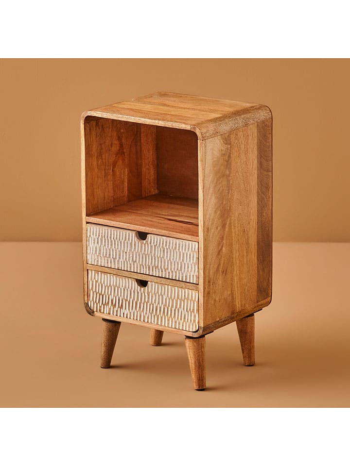 BELLA MAISON Stolik nocny "Hera" w kolorze jasnobrązowym - 30 x 56 x 25 cm rozmiar: onesize