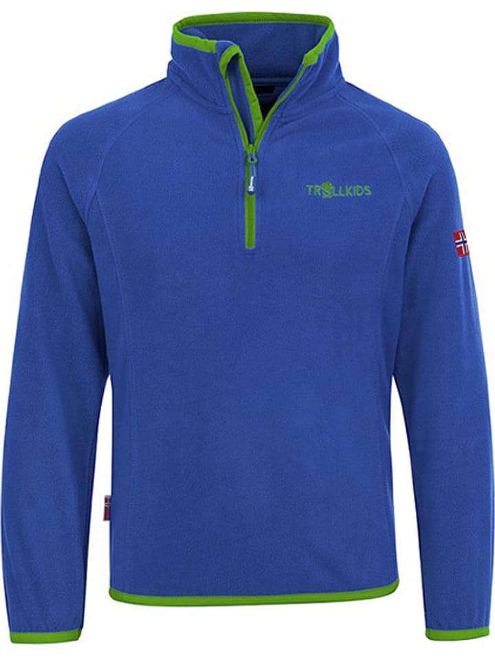Trollkids Bluza polarowa "Nordland" w kolorze niebiesko-zielonym rozmiar: 176
