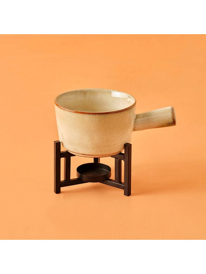 BELLA MAISON Garnek w kolorze beżowym do fondue - wys. 15 x Ø 19 cm rozmiar: onesize