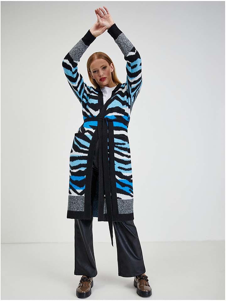 orsay Kardigan w kolorze czarno-niebieskim rozmiar: L