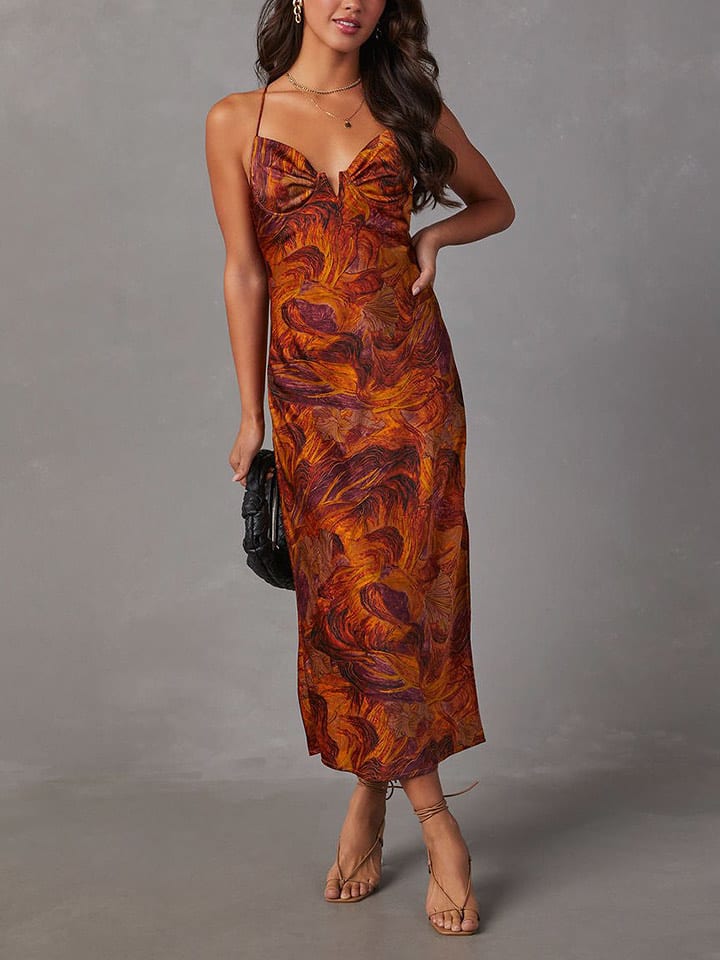 Milan Kiss Sukienka w kolorze pomarańczowo-jasnobrązowym rozmiar: M