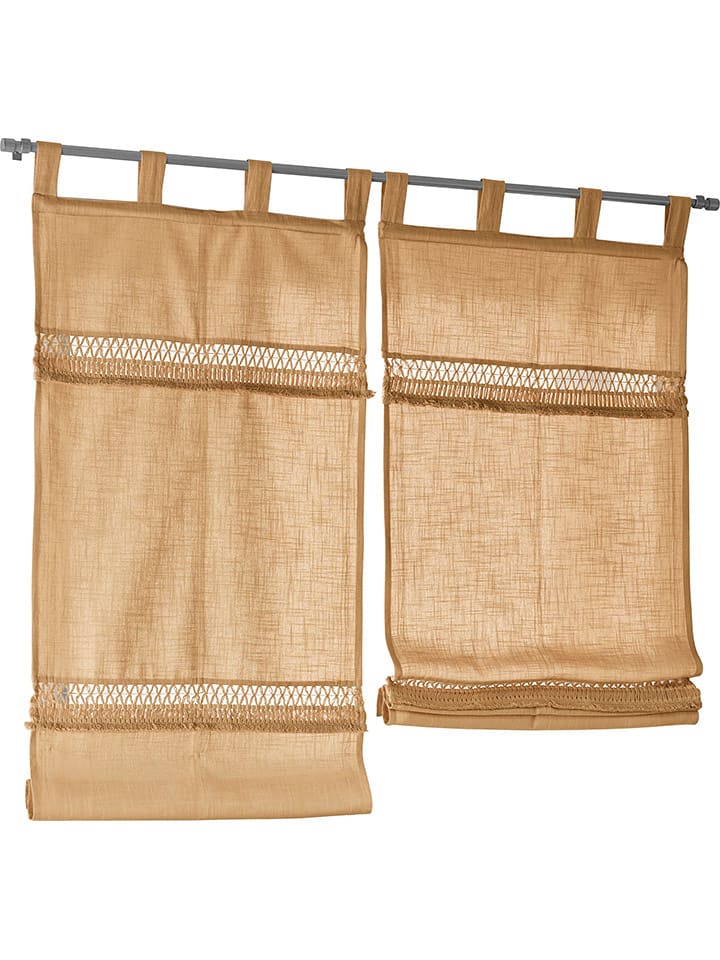 heine home Roleta rzymska w kolorze beżowym rozmiar: 140x45 cm