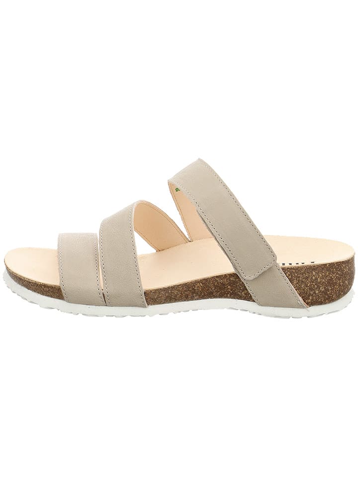 Think! Skórzane klapki w kolorze beżowym rozmiar: 36