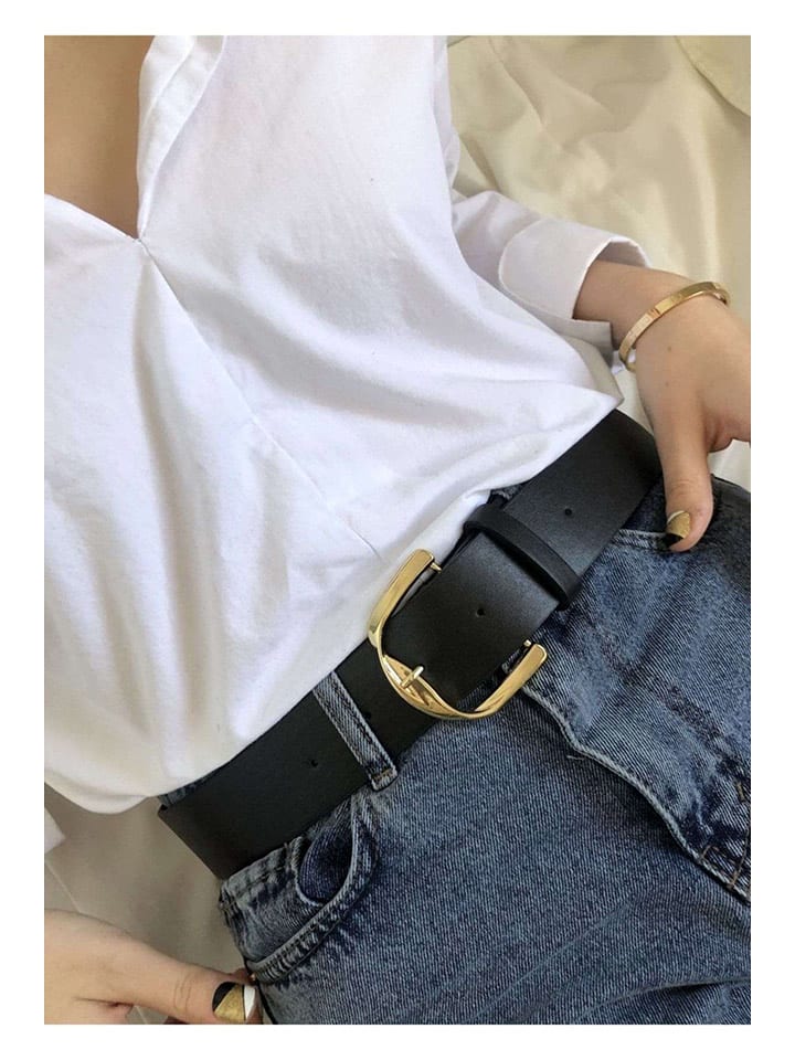 Lucky Bees Pasek w kolorze czarnym - dł. 100 cm rozmiar: onesize