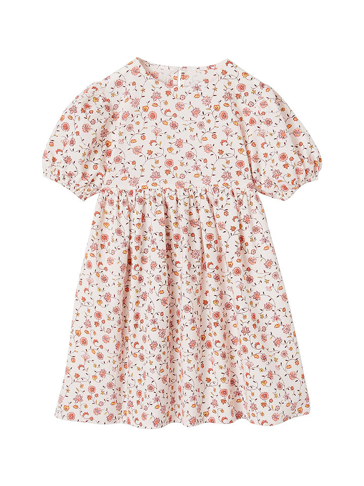 vertbaudet Sukienka w kolorze biało-jasnoróżowym rozmiar: 128