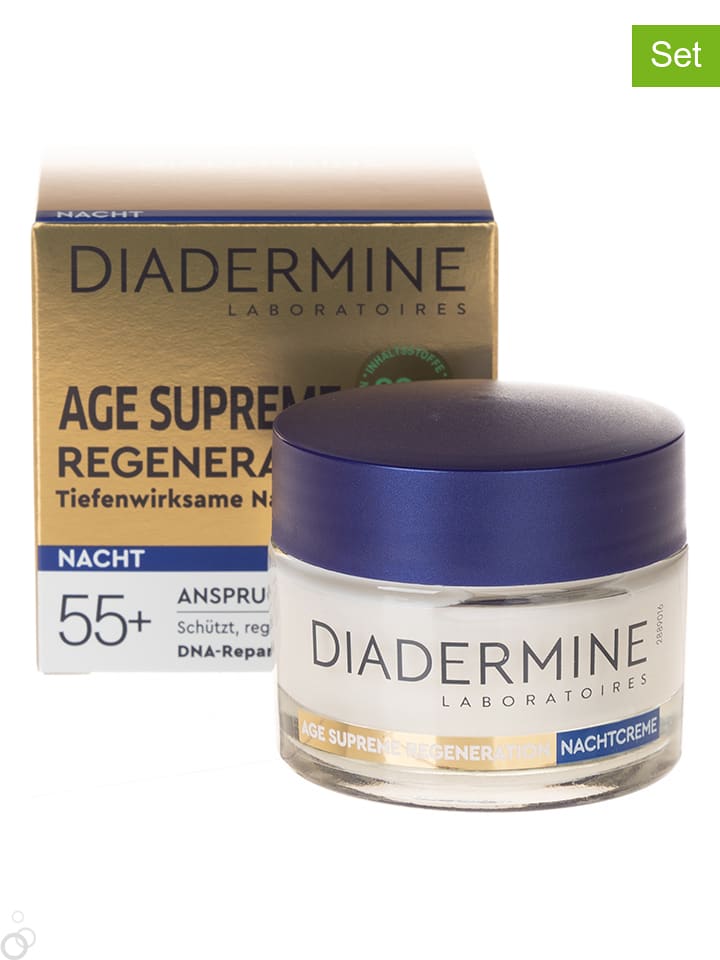 DIADERMINE Kremy na noc (3 szt.) "Regeneration" - po 50 ml rozmiar: onesize