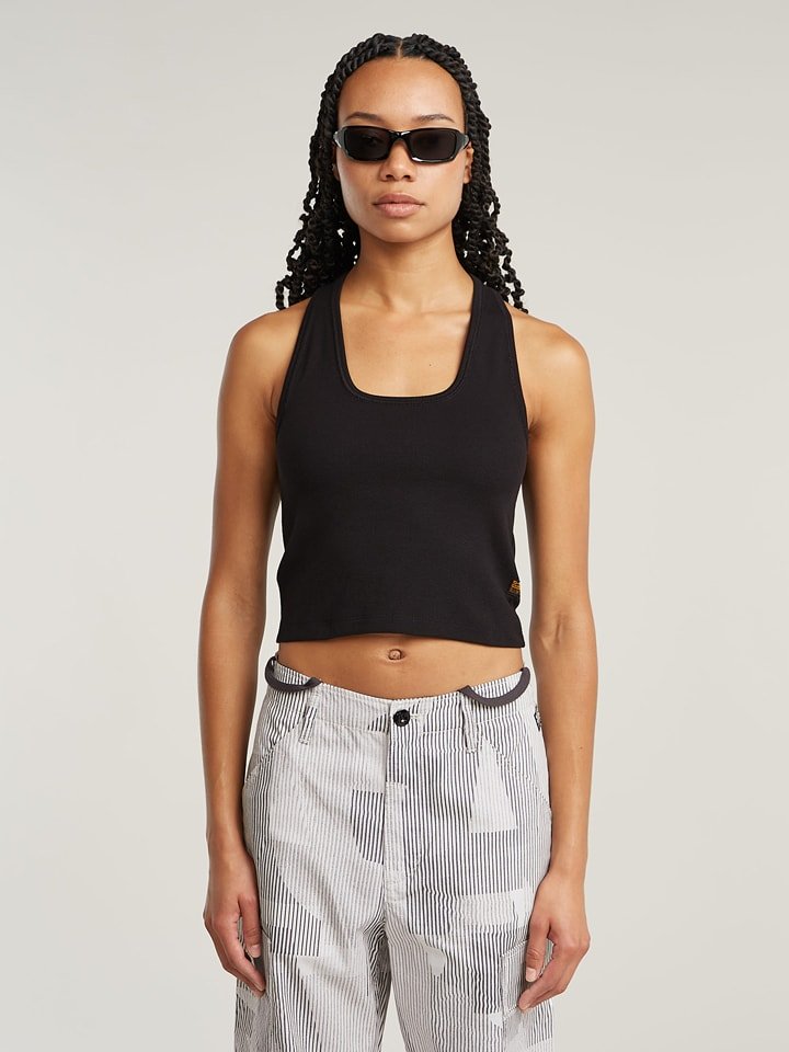 G-Star Top w kolorze czarnym rozmiar: XXS