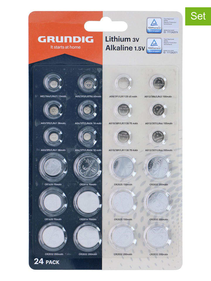 GRUNDIG Baterie guzikowe (2x 24 szt.) - AG/CR rozmiar: onesize