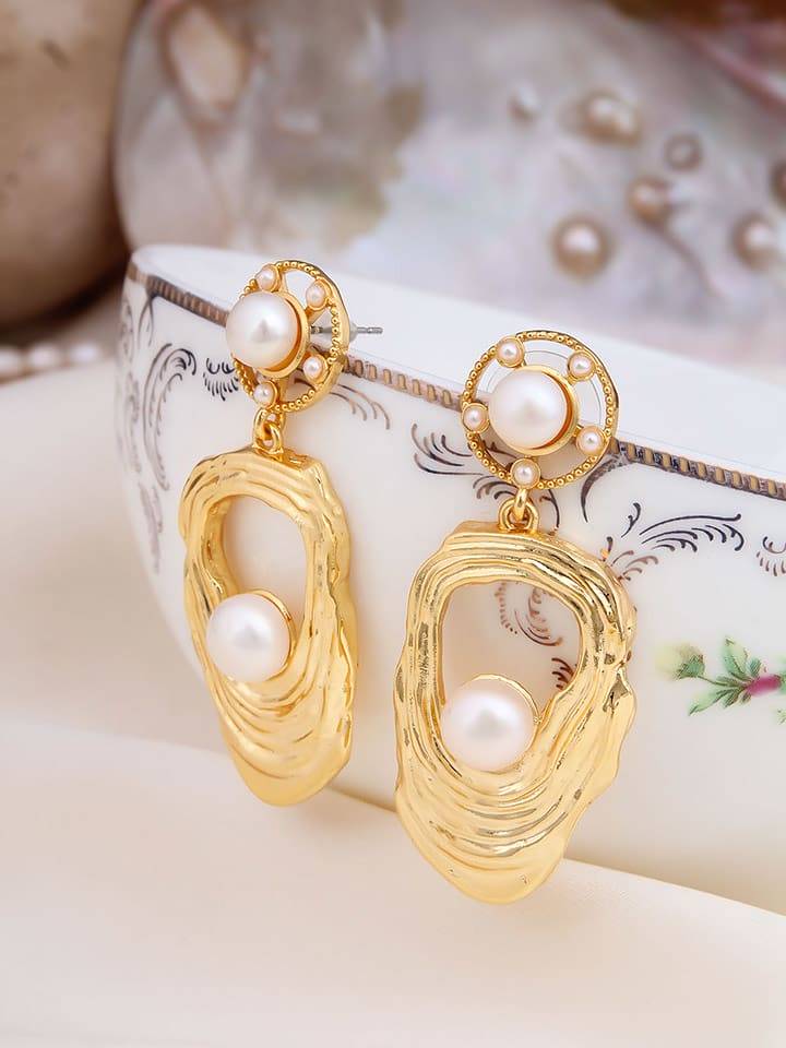 Pierres delicates Kolczyki z perłami w kolorze białym rozmiar: onesize