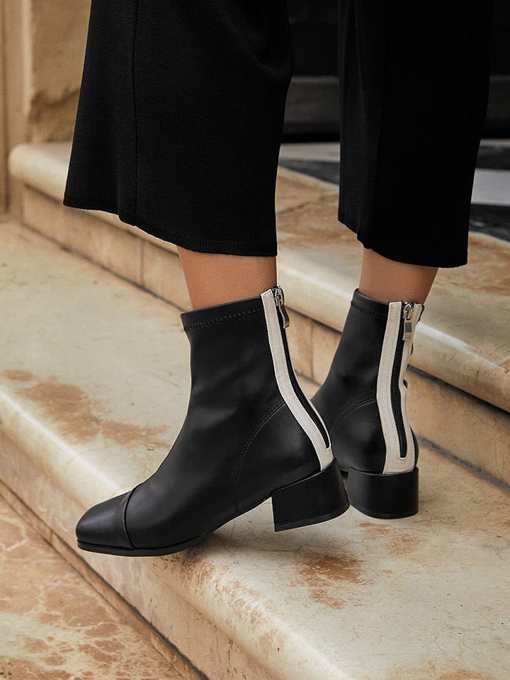 Bellucci Botki w kolorze czarno-białym rozmiar: 37