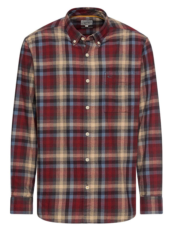 Camel Active Koszula w kolorze czerwono-niebiesko-beżowym rozmiar: XL