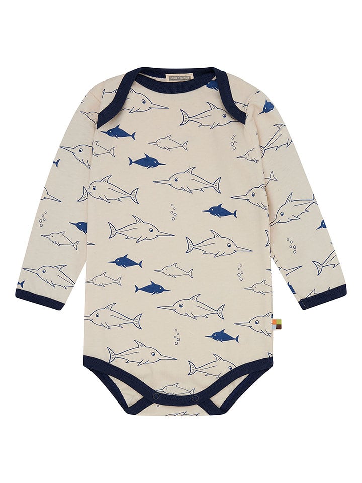 loud + proud Body w kolorze kremowo-granatowym rozmiar: 86/92