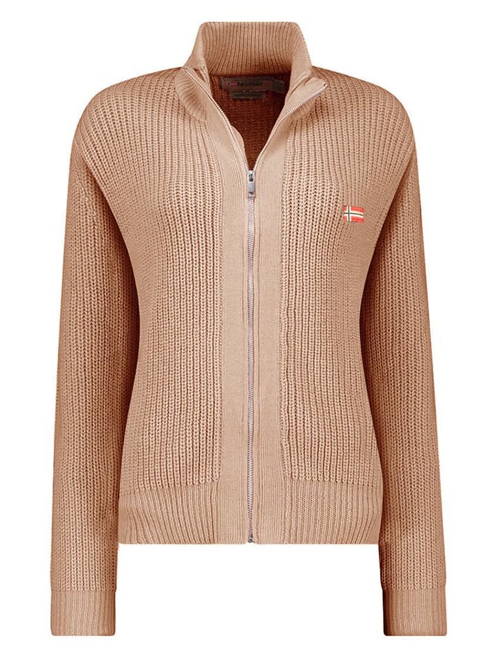 Geographical Norway Kardigan "Flexible" w kolorze beżowym rozmiar: L