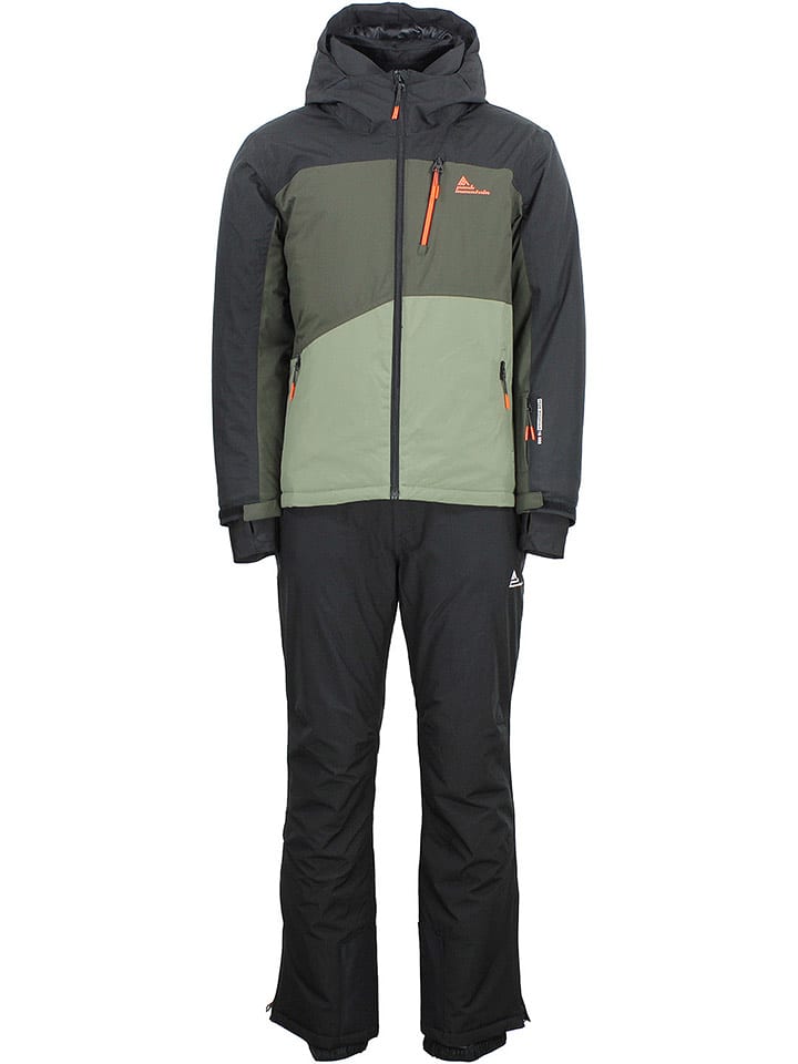 Peak Mountain 2-częściowy zestaw narciarski "Cerome" w kolorze szaro-oliwkowym rozmiar: L