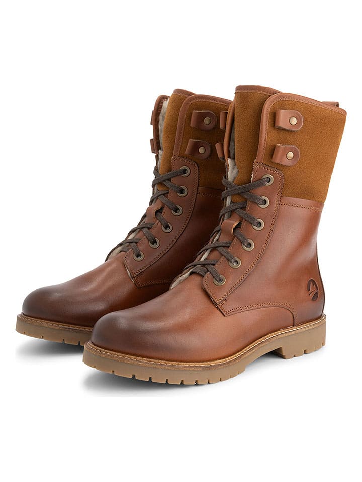 TRAVELIN' Skórzane botki w kolorze jasnobrązowym rozmiar: 42