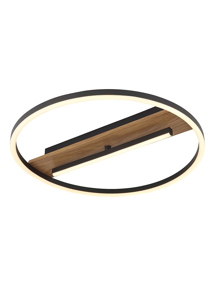 Globo lighting Lampa sufitowa LED w kolorze czarno-jasnobrązowym - wys. 5,5 x Ø 40,5 cm rozmiar: onesize