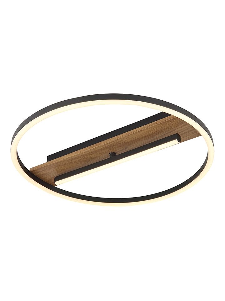 Globo lighting Lampa sufitowa LED w kolorze czarno-jasnobrązowym - wys. 5,5 x Ø 40,5 cm rozmiar: onesize