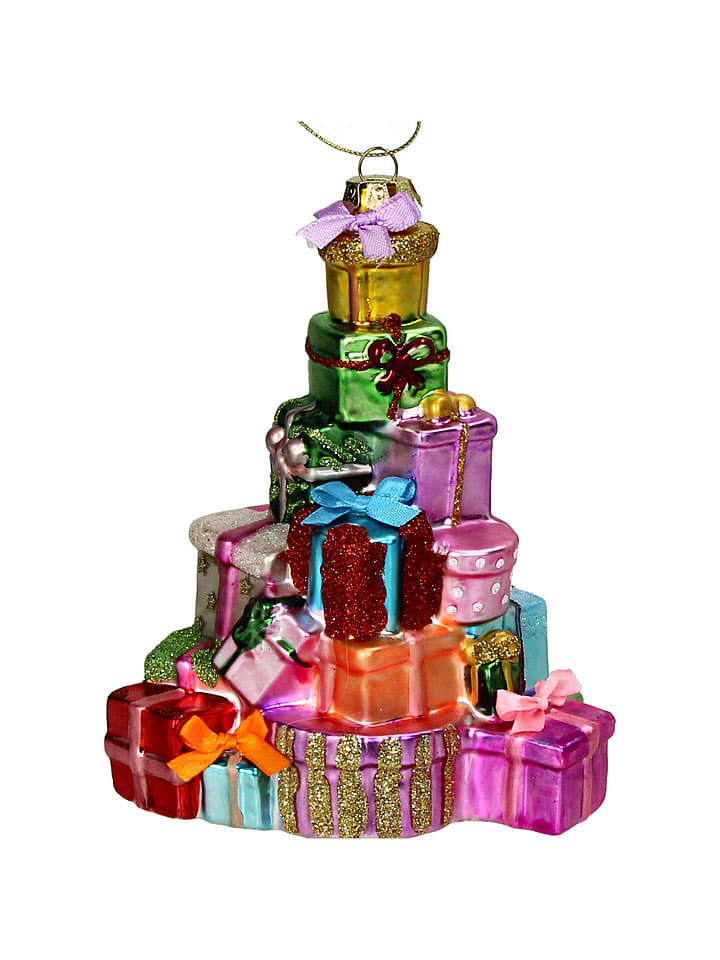 Kersten Ozdoba choinkowa "Gift Stack" ze wzorem - wys. 11,5 cm rozmiar: onesize