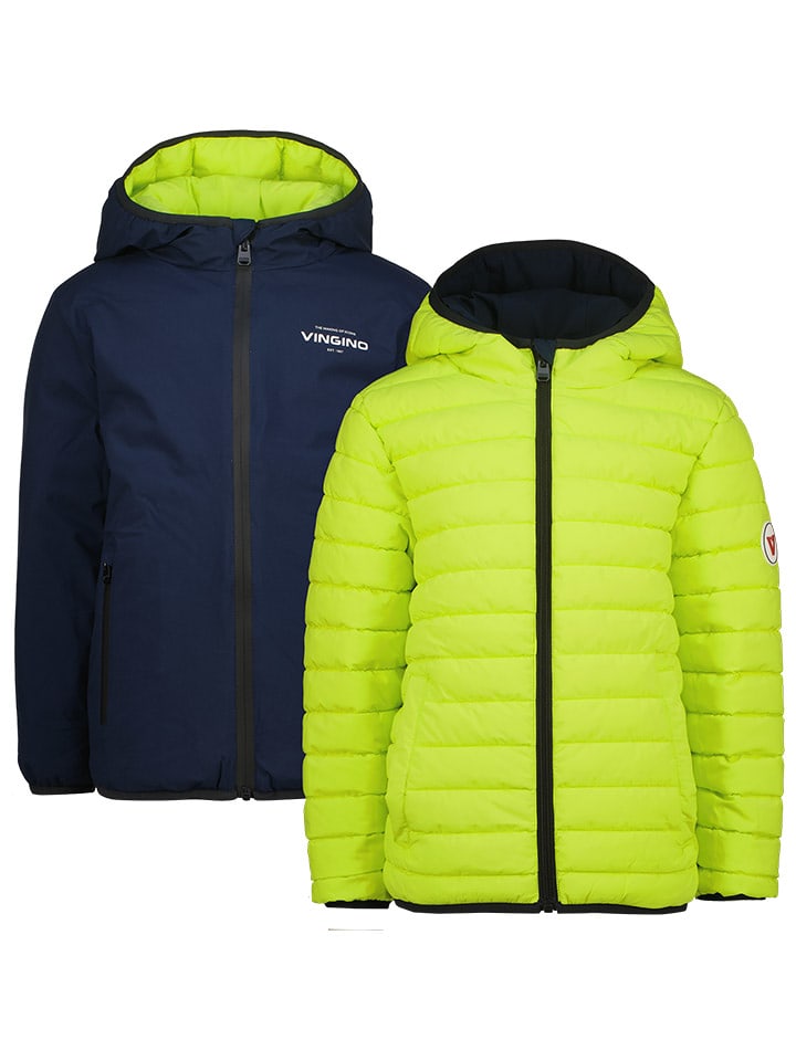 Vingino Dwustronna kurtka przejściowa w kolorze granatowo-jaskrawożółtym rozmiar: 152
