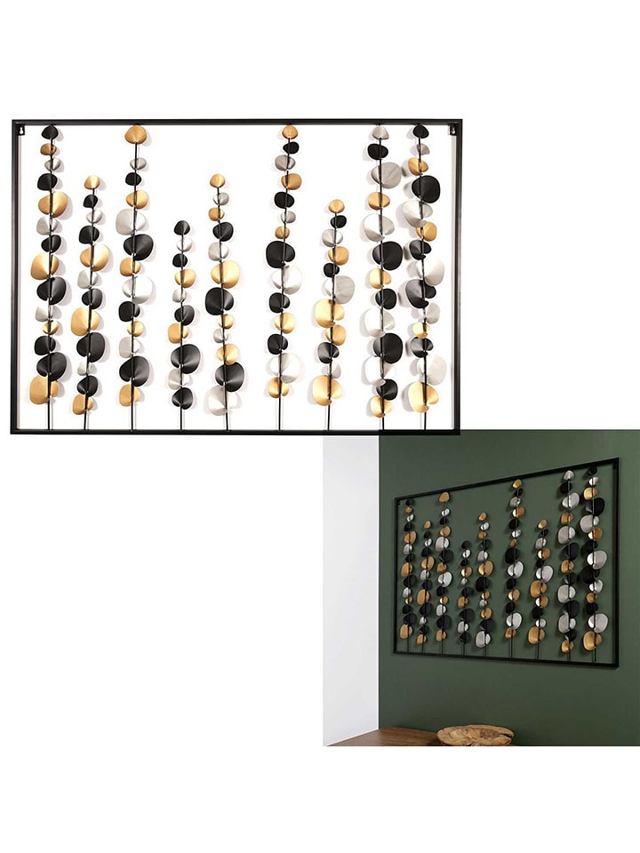 Rétro Chic Dekoracja ścienna w kolorze złoto-czarnym - 70 x 100 cm rozmiar: onesize